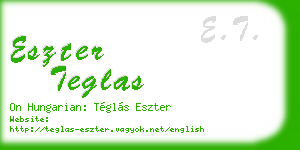 eszter teglas business card