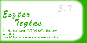 eszter teglas business card